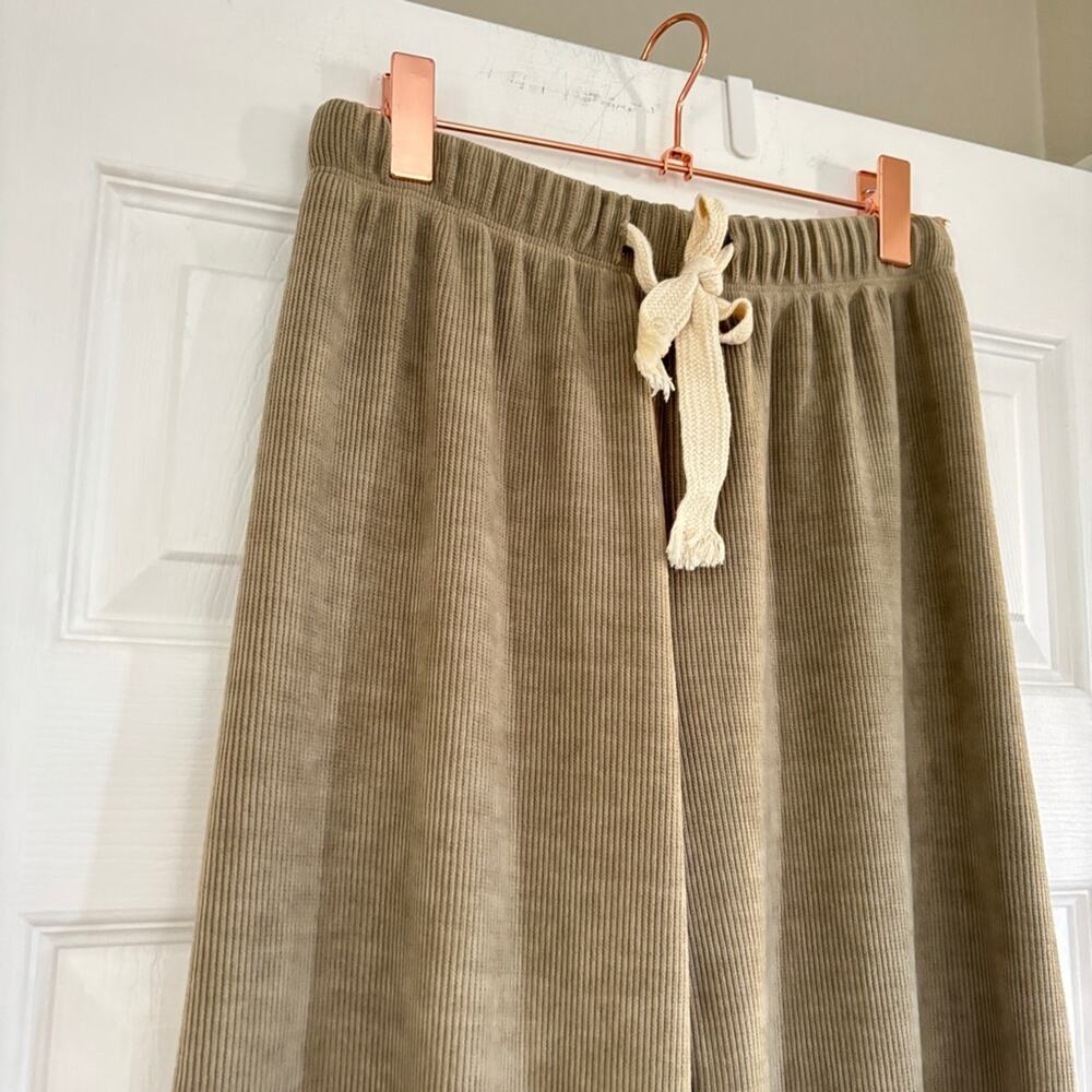 Corduroy Wide Leg Drawstring Pants Large - Picture 6 of 6